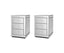 Artiss Bedside Table 3 Drawers Mirrored X2 - PRESIA Silver