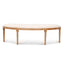 1.48m Oak Bench -Light Beige