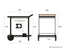 Imola Outdoor Bar Cart - Matt Silver Grey