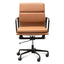 Low Back Office Chair - Saddle Tan in Black Frame