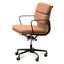 Low Back Office Chair - Saddle Tan in Black Frame