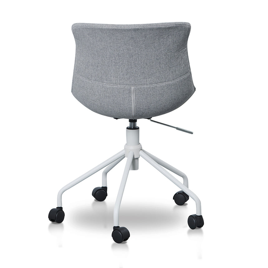 Office Bar Chair - Light Grey with White Base