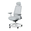 Mesh Office Chair - Cloud Grey with White Base