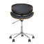 Wooden & PU Leather Office Desk Chair - Black