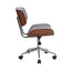 Wooden Fabric Office Chair Grey