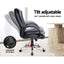 Executive PU Leather Office Desk Computer Chair - Black