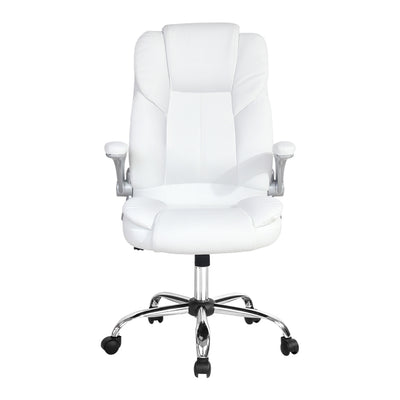 PU Leather Executive Office Desk Chair - White