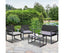 Gardeon 4pcs Outdoor Lounge Setting Sofa Set Garden Patio Table Chairs