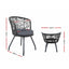 Gardeon Outdoor Patio Chair and Table - Black