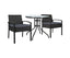 Gardeon 3PC Bistro Set Outdoor Furniture Rattan Table Chairs Cushion Patio Garden Felix