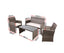 Gardeon 4 PCS Outdoor Lounge Setting Wicker Sofa Set Grey Storage Cover