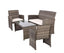 Gardeon 4 PCS Outdoor Lounge Setting Wicker Sofa Set Grey Storage Cover