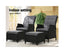 Gardeon Set of 2 Recliner Chairs Sun lounge Outdoor Setting Patio Furniture Wicker Sofa