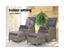 Gardeon Set of 2 Recliner Chairs Sun lounge Outdoor Patio Furniture Wicker Sofa Lounger