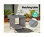 Gardeon 3PC Recliner Chairs Table Sun lounge Wicker Outdoor Furniture Adjustable Grey