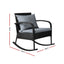 Gardeon Outdoor Furniture Rocking Chair Wicker Garden Patio Lounge Setting Black