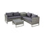 Gardeon 4-Seater Outdoor Sofa Furniture Lounge Set Wicker Setting Grey