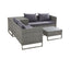 Gardeon 4-Seater Outdoor Sofa Furniture Lounge Set Wicker Setting Grey