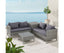 Gardeon 4-Seater Outdoor Sofa Furniture Lounge Set Wicker Setting Grey