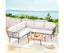 Gardeon 5-Seater Outdoor Sofa Set Wooden Lounge Setting Aluminum