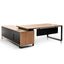 2.3m Right Return Office Desk - Natural