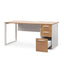 1 Seater Office Desk - Natural and White