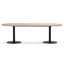 2.4m Oval Meeting Table - Natural