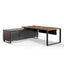 2.3m Left Return Office Desk - Walnut