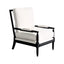 Bobbin Black Armchair White Fabric