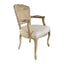 Jasie Rattan Back Fabric Armchair