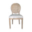 French Rattan Back Side Chair Weathered Oak