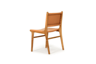 Cashmerie Leather Side Chair - Natural