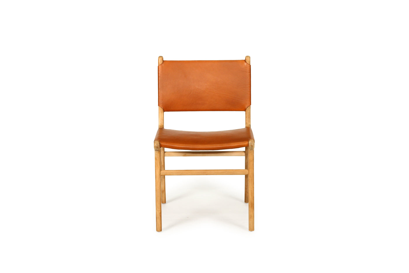 Cashmerie Leather Side Chair - Tan