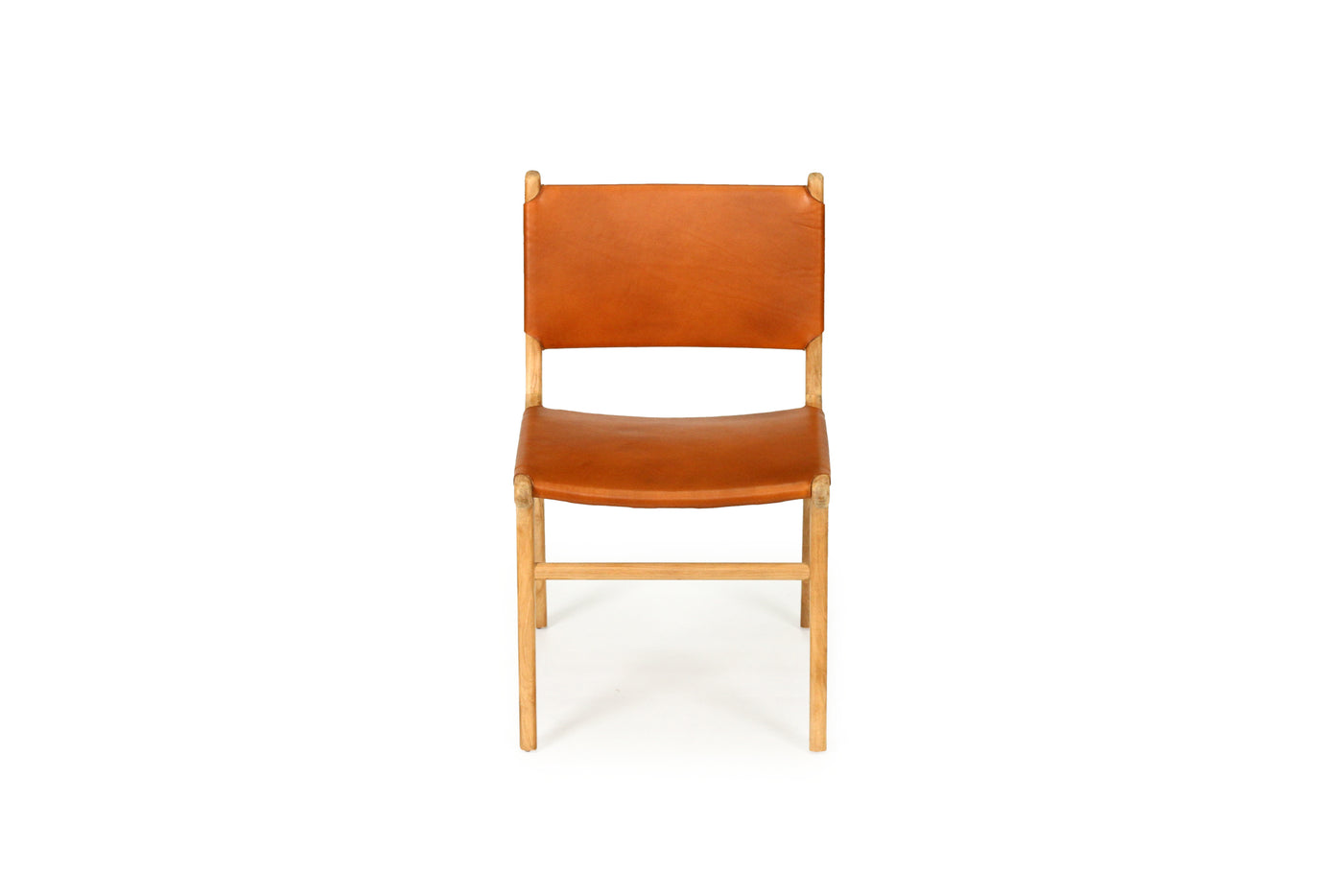 Cashmerie Leather Side Chair - Tan