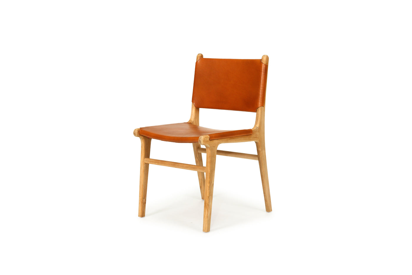 Cashmerie Leather Side Chair - Tan