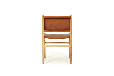 Cashmerie Leather Side Chair - Tan