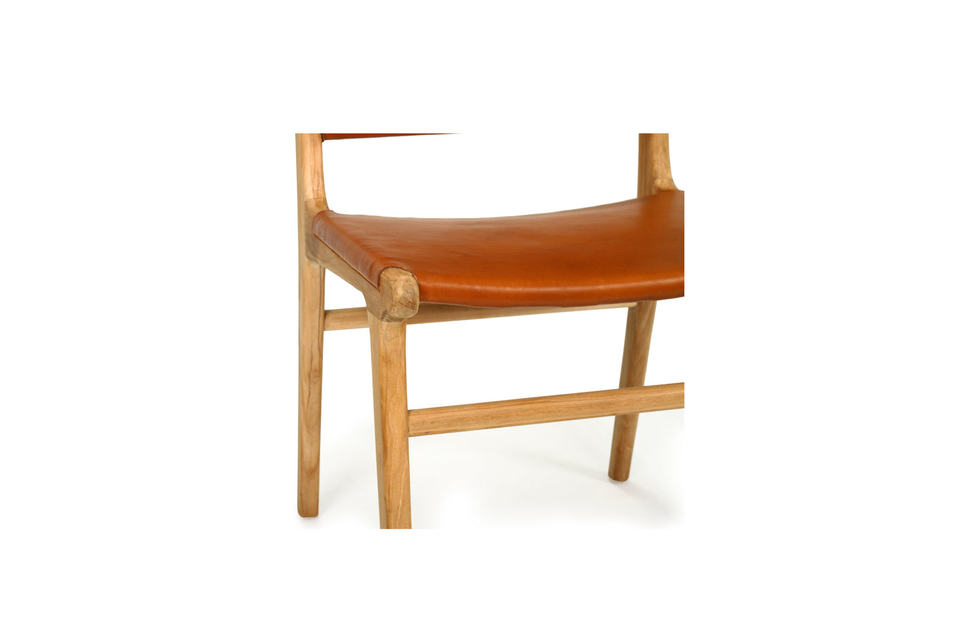 Cashmerie Leather Side Chair - Tan