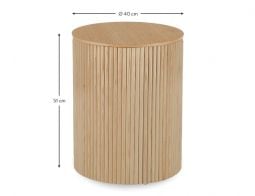 Ridge Side Table - Natural