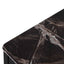 Bedside Table - Black with Porcelain Marble Top