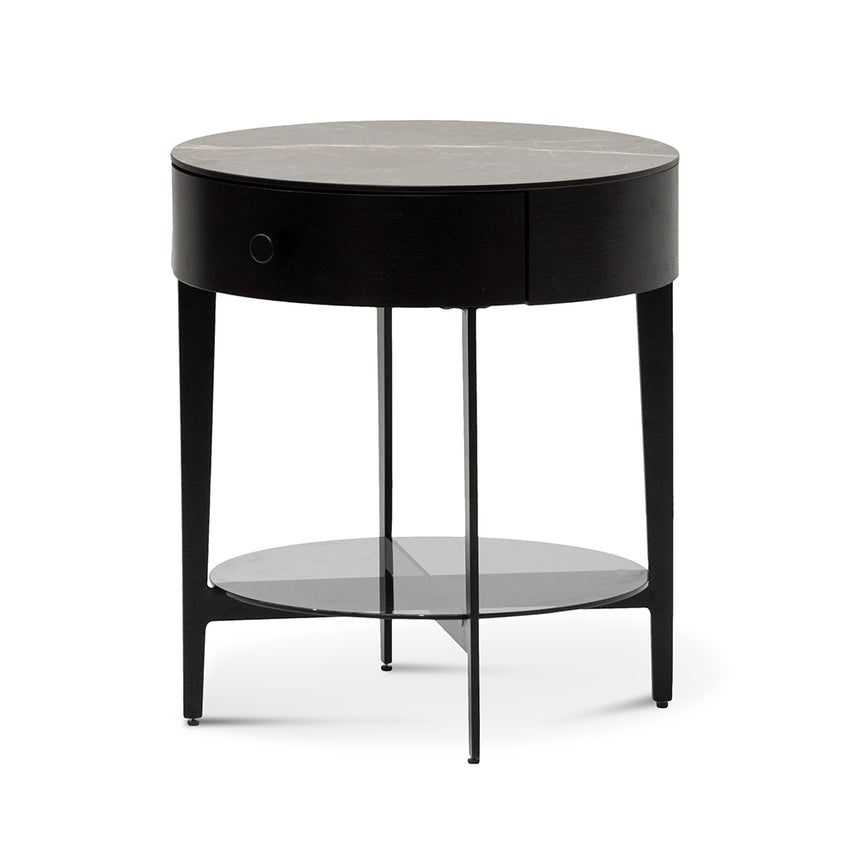 Round Side Table - Black