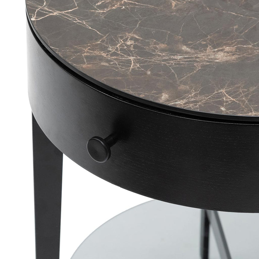 Round Side Table - Black