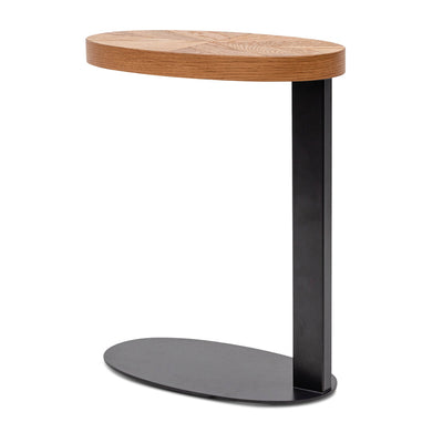 Oval Side Table - European Knotty Oak