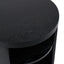 Round Wooden Bedside Table - Black Mountain
