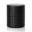 46cm Round Bedside Table - Black