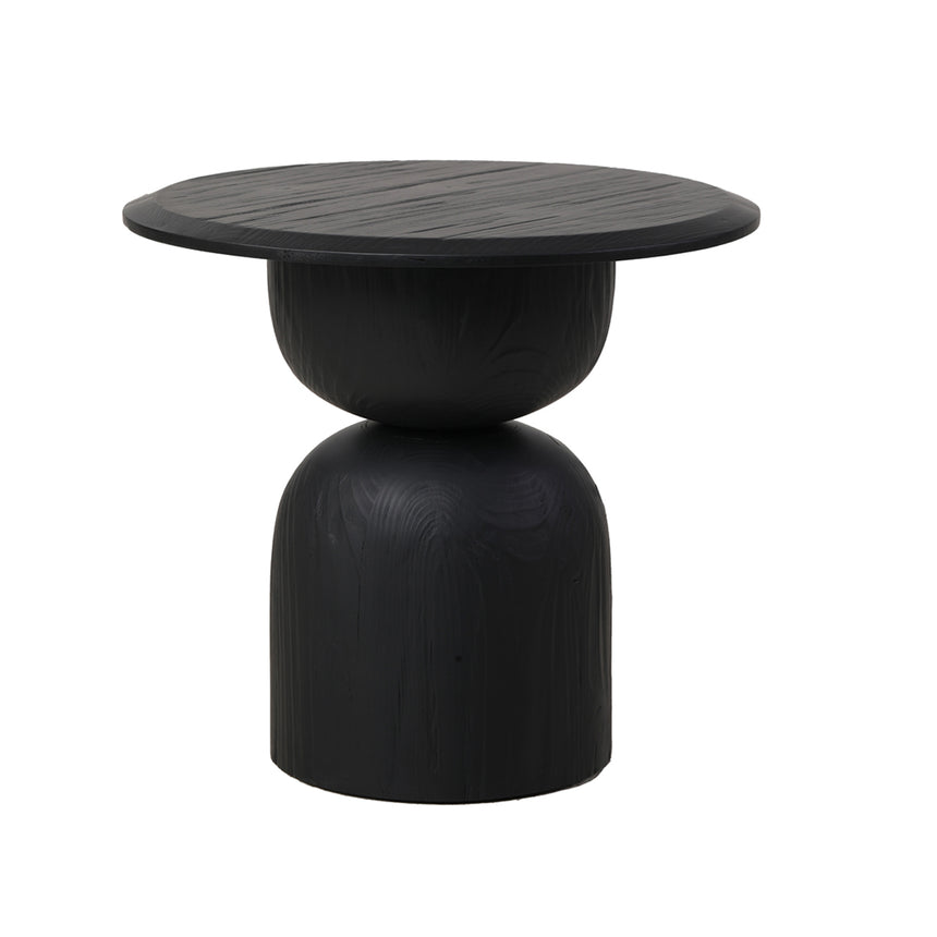 Round Side Table - Full Black