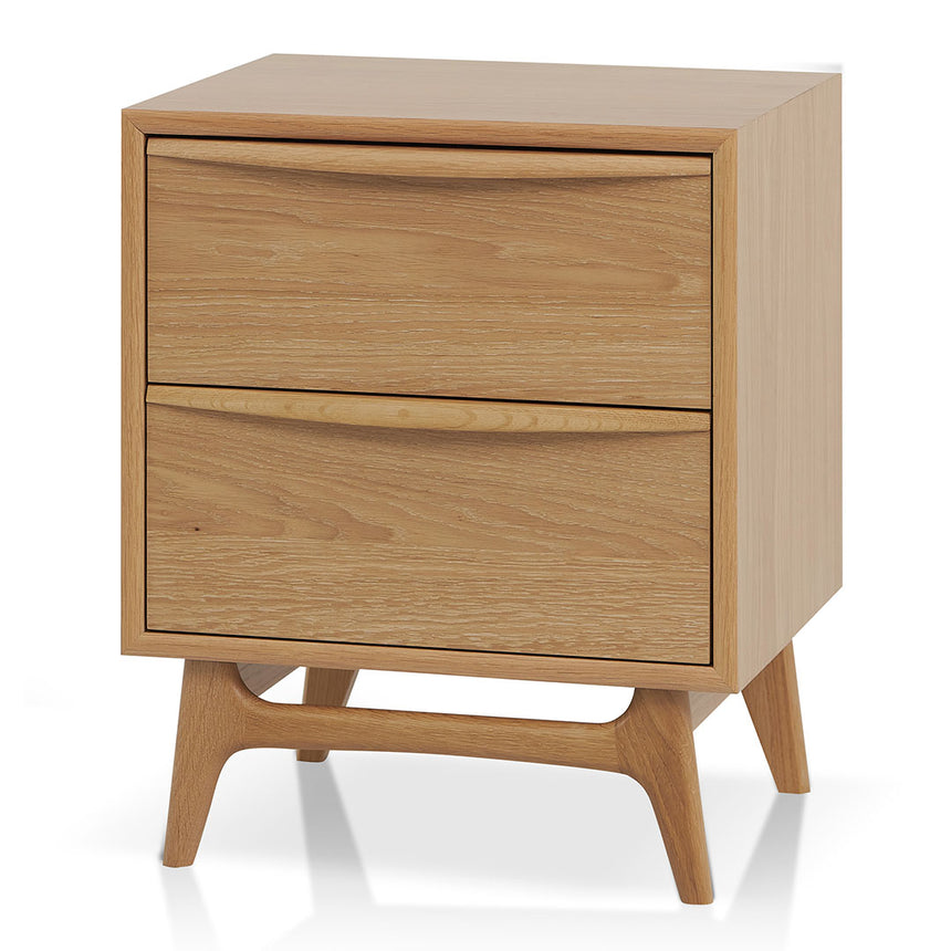 2 Drawer Bedside Table - Natural Oak