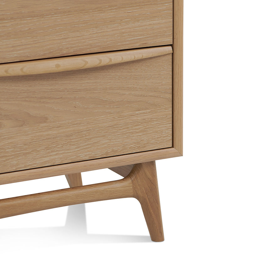 2 Drawer Bedside Table - Natural Oak