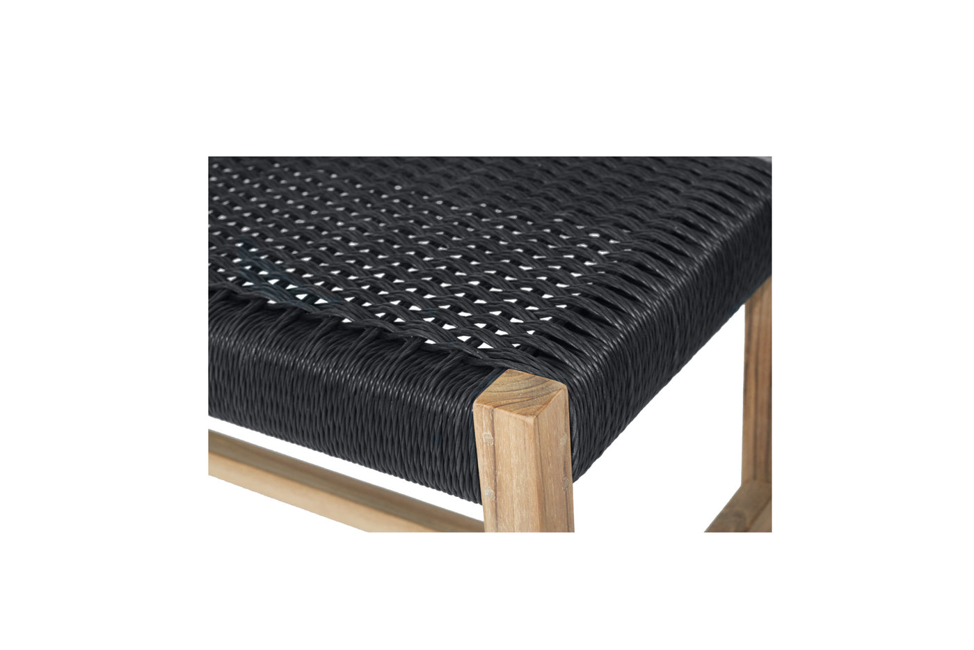 Texan Bench Seat - Black - Close Weave -2m