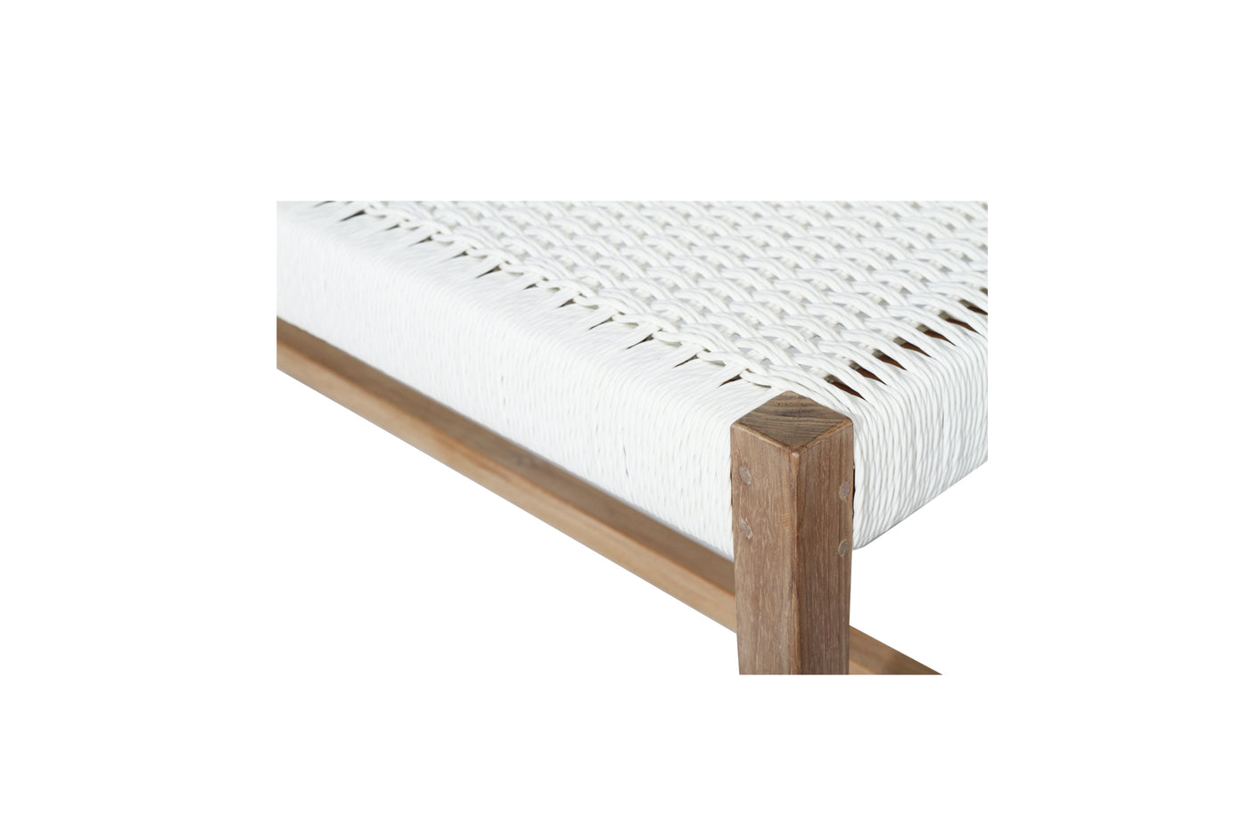 Texan Bench Seat - White - Close Weave -2m