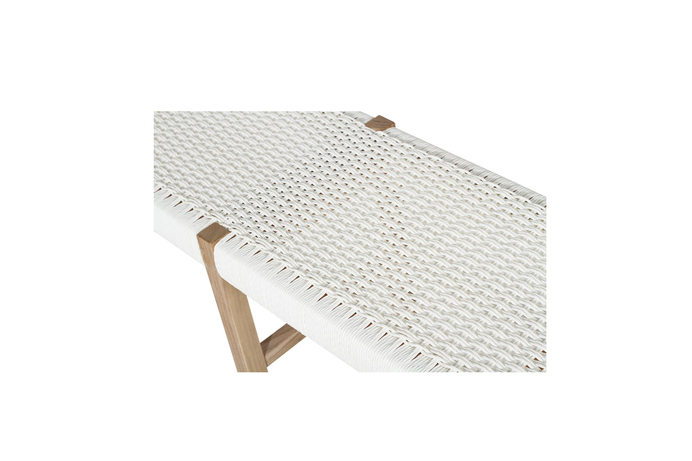 Texan Bench Seat - White - Close Weave -2m